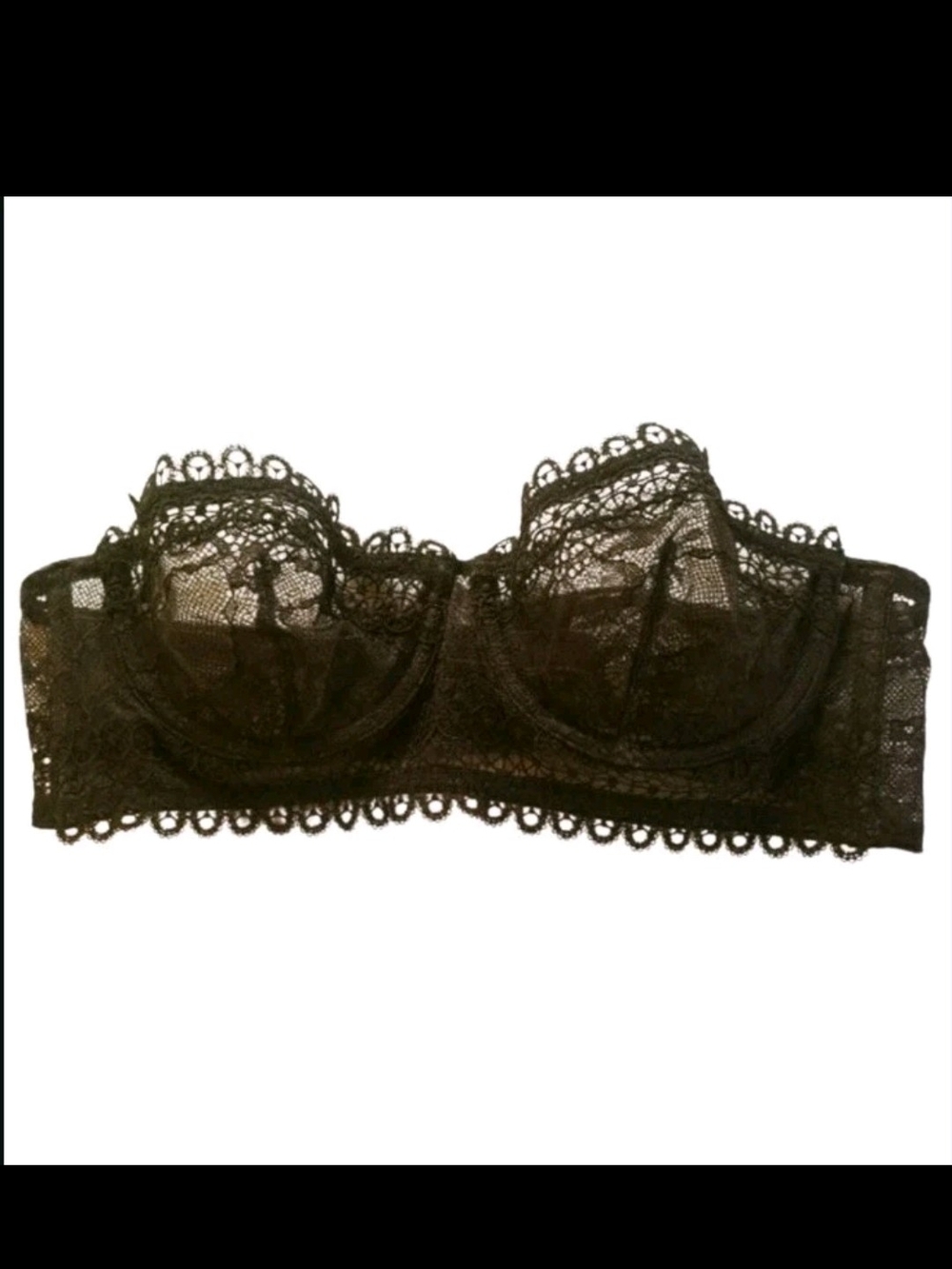 Victoria's Secret Black Lace Balconette Bra